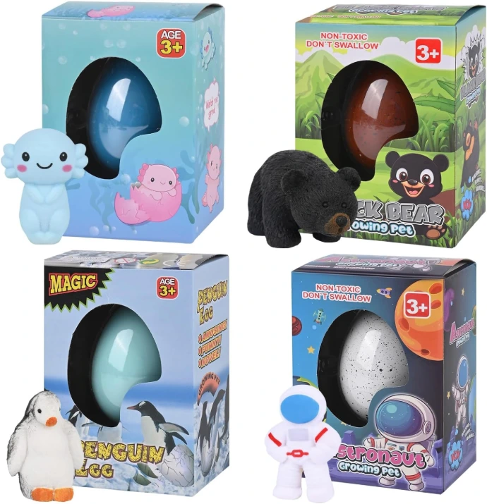 4 oeufs eclosions pour cadeau enfant paques