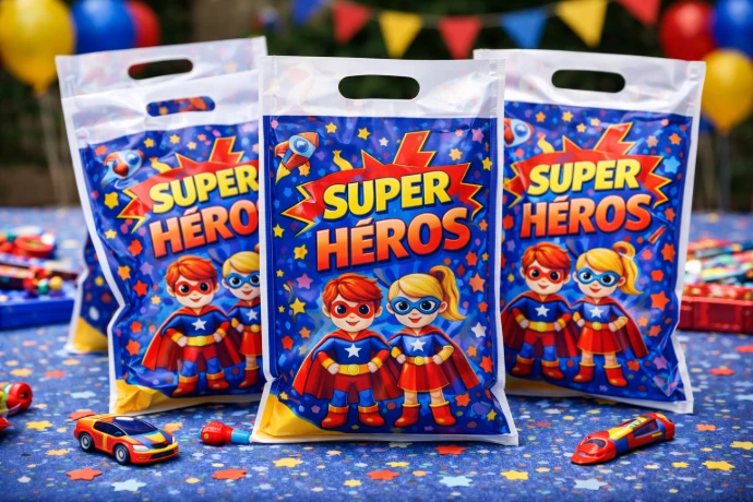 pochette cadeau super-héros pour anniversaire