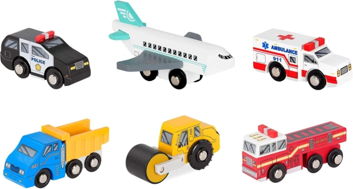 véhicules en bois, cadeau écologique pour enfants