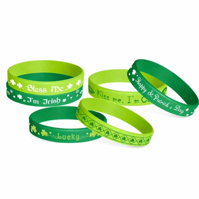 bracelet silicone pour cadeau invité saint patrick