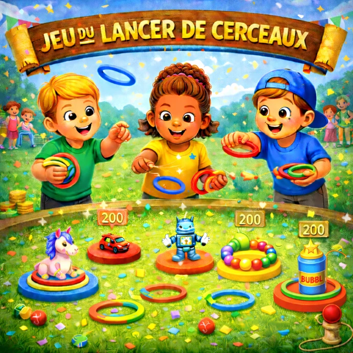 jeu du lancer de cerceaux