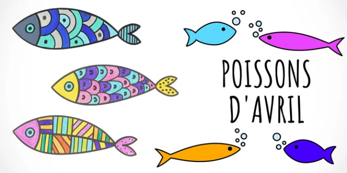 poisson d'avril à colorier