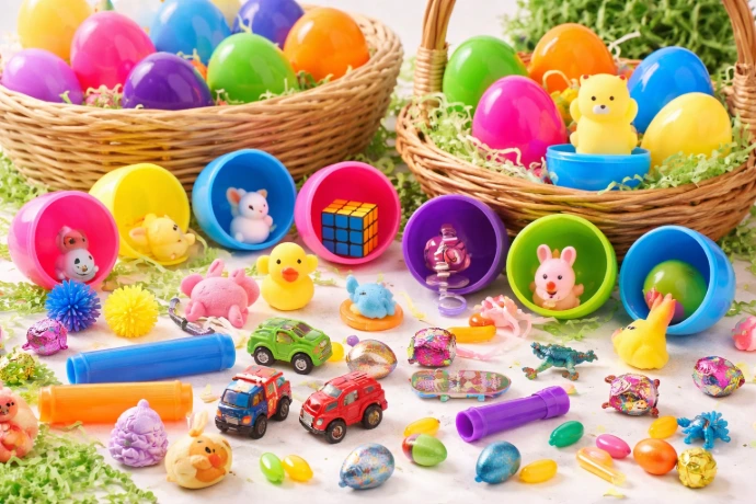 oeufs de paques avec des jouets surprises