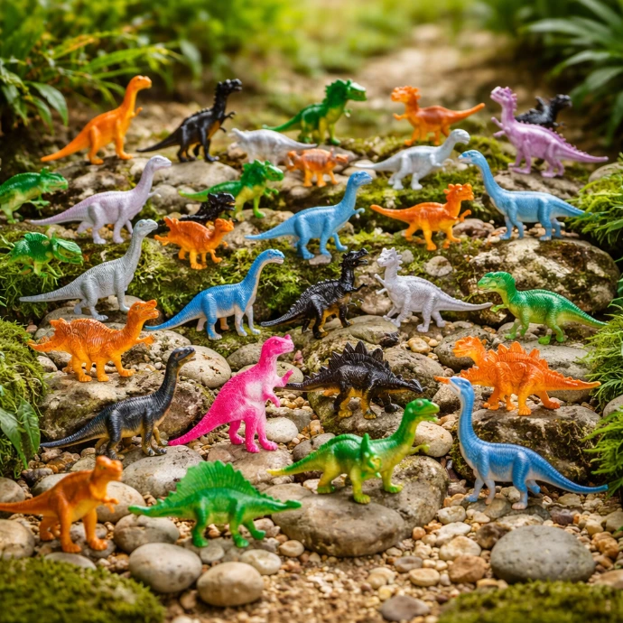 lot de petits dinosaures à collectionner