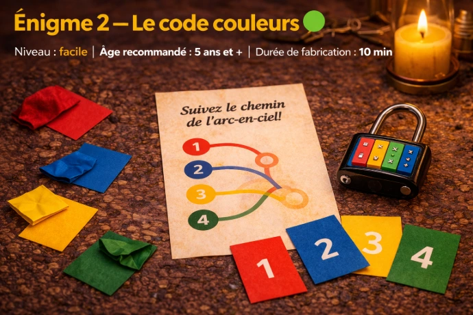 jeu code couleur pour un escape game