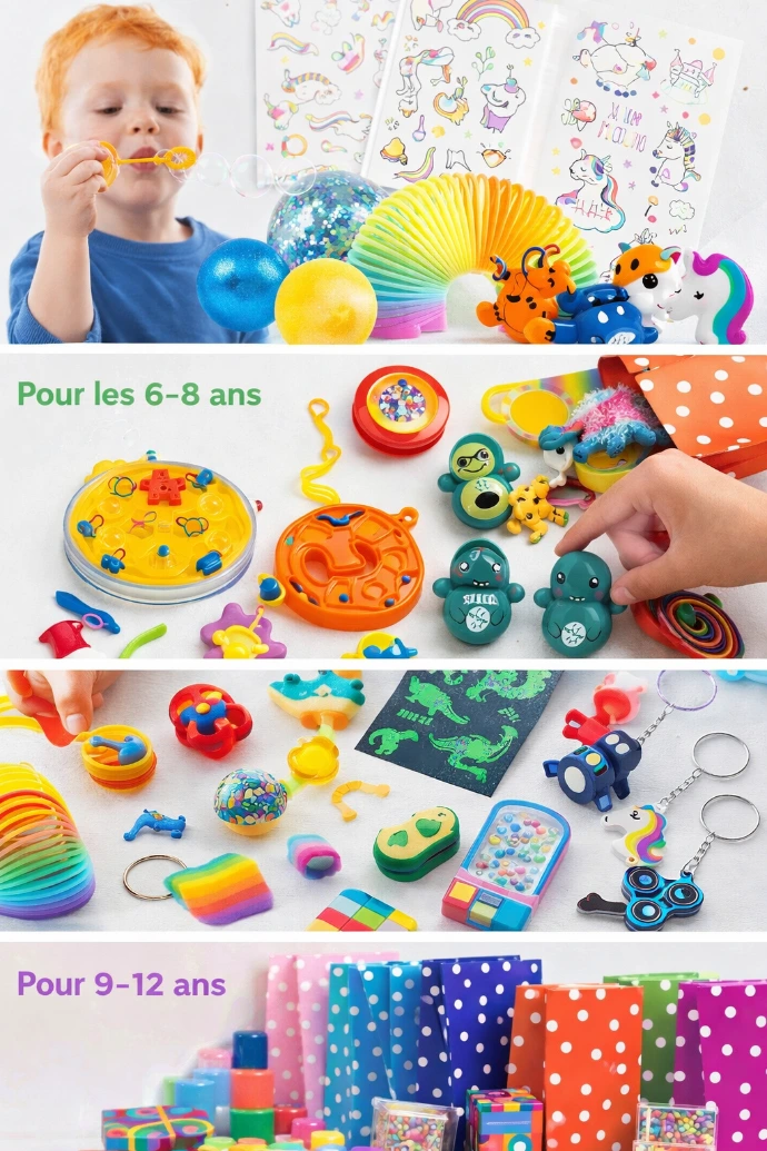 jouets par âge pour pochette surprise