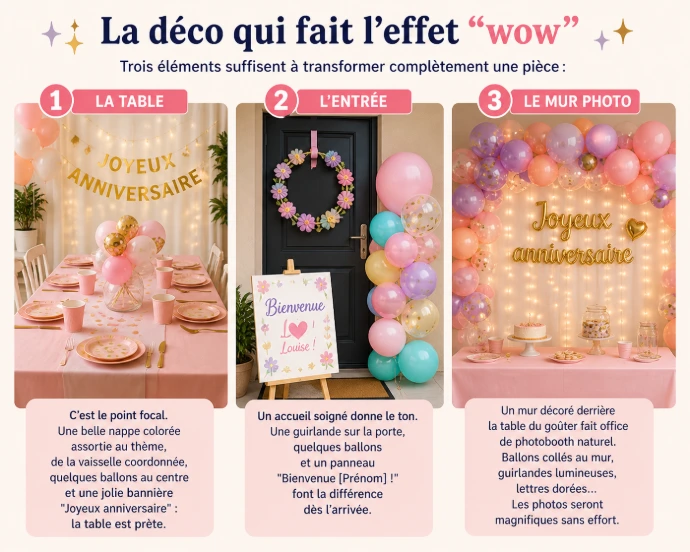 La déco anniversaire qui fait l'effet "wow"