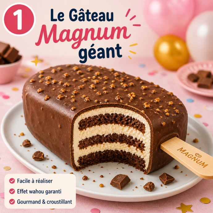 Recette Glace magnum géant gâteau facile