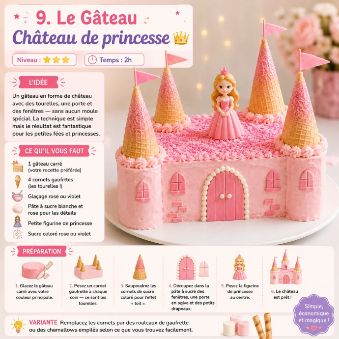 recette gâteau de princesse facile pour anniversaire filles