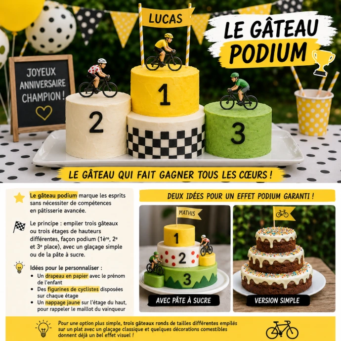 Gâteau facile thème Tour de France