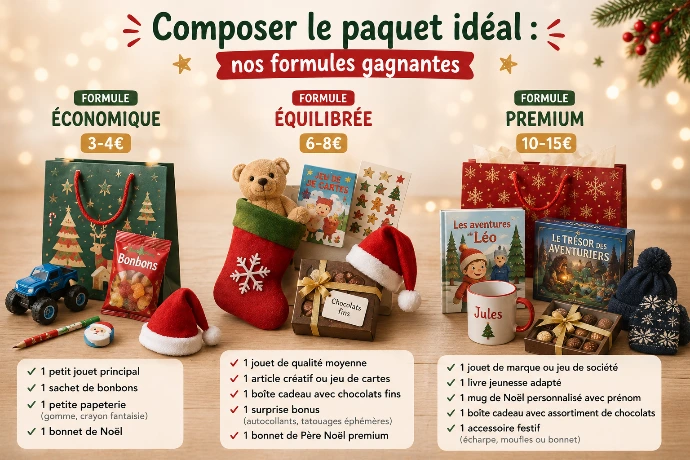 Idées composition cadeaux arbre de noël