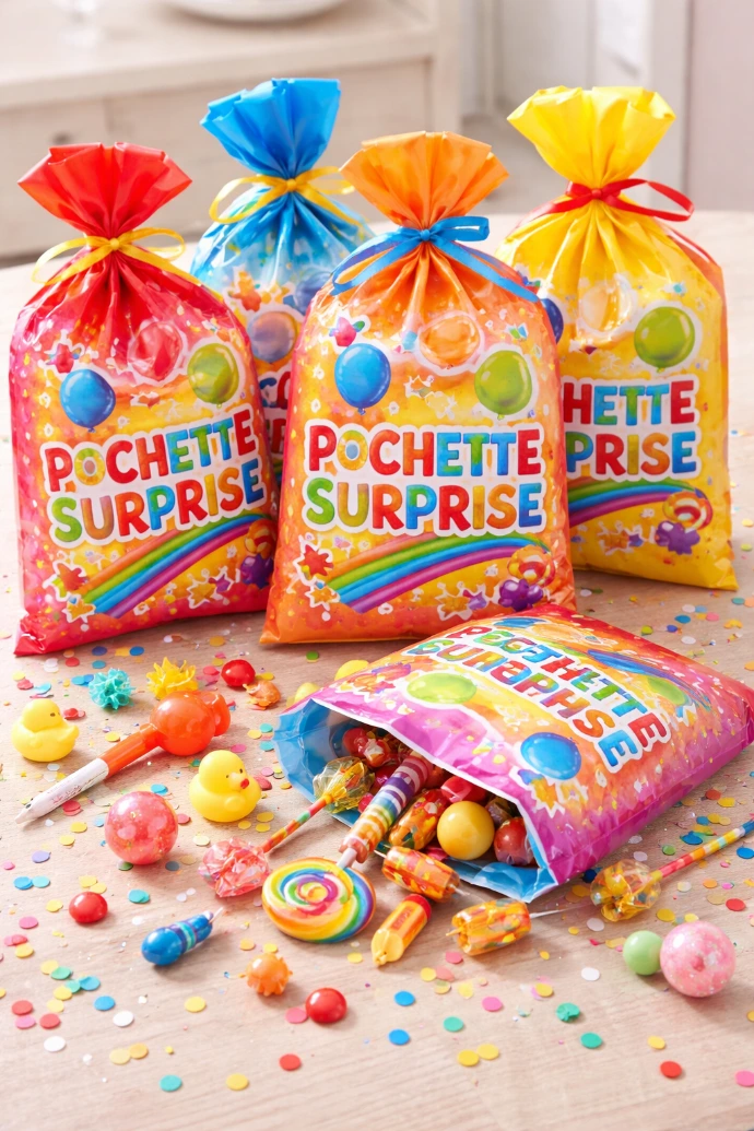 pochette surprise avec des bonbons