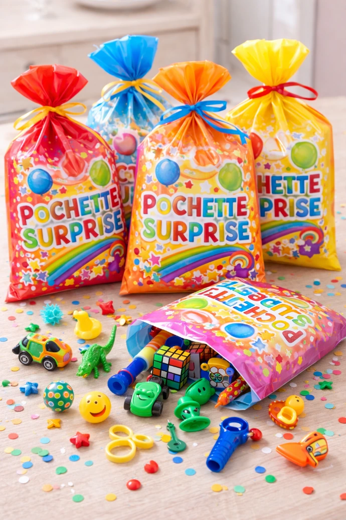 idée pochette surprise avec petits jouets