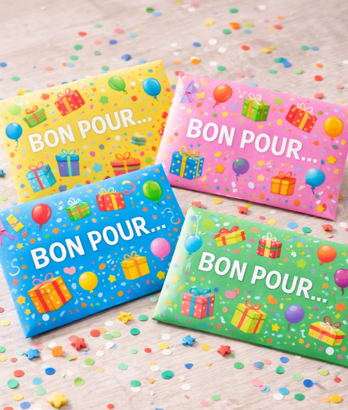 enveloppe surprise pour les enfants